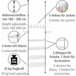 WENKO Étagère Penderie Apollon 9 WENKO Étagère Penderie Apollon -WENKO Soldes 6577902 3