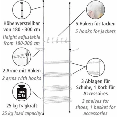 WENKO Étagère Penderie Apollon 5 WENKO Étagère Penderie Apollon – Image 3