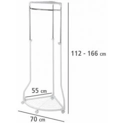 WENKO Penderie D'angle, Portant Vêtements Sur Roulettes, Pointy, H112-166 10 WENKO Penderie D'angle, Portant Vêtements Sur Roulettes, Pointy, H112-166 -WENKO Soldes 6577909 4