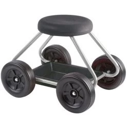 WENKO Siège Roulant Secura - Argent