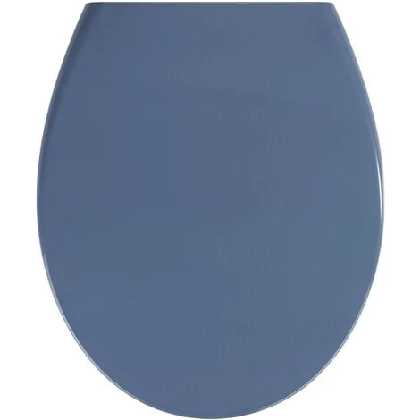WENKO Abattant WC Avec Frein De Chute Samos, Abattant WC Clipsable Avec Fixation Inox, Duroplast, 37,5x44,5 Cm, Bleu Ardoise - Bleu - Bleu Foncé 3 WENKO Abattant WC Avec Frein De Chute Samos, Abattant WC Clipsable Avec Fixation Inox, Duroplast, 37,5x44,5 Cm, Bleu Ardoise - Bleu - Bleu Foncé