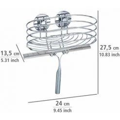 WENKO Panier De Douche Mural Turbo-Loc® Fixation Sans Perçage, Porte Savon Mural Avec Raclette De Douche, Acier, 24x27,5x13,5 Cm, Chromé - Chromé 10 WENKO Panier De Douche Mural Turbo-Loc® Fixation Sans Perçage, Porte Savon Mural Avec Raclette De Douche, Acier, 24x27,5x13,5 Cm, Chromé - Chromé -WENKO Soldes 6577937 4