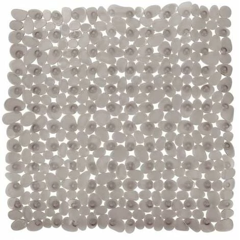 WENKO Tapis De Douche Antidérapant, Tapis De Douche, Paradise, PVC, 54x54 Cm, Taupe - Gris - Taupe 3 WENKO Tapis De Douche Antidérapant, Tapis De Douche, Paradise, PVC, 54x54 Cm, Taupe - Gris - Taupe