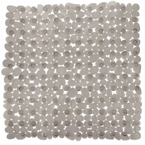 WENKO Tapis De Douche Antidérapant, Tapis De Douche, Paradise, PVC, 54x54 Cm, Taupe - Gris - Taupe 6 WENKO Tapis De Douche Antidérapant, Tapis De Douche, Paradise, PVC, 54x54 Cm, Taupe - Gris - Taupe – Image 4