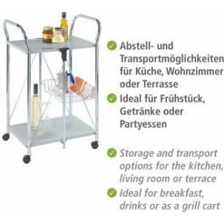 WENKO Desserte De Cuisine Sunny, Desserte à Roulettes, Métal - Plastique, 35,5x8,5x27 Cm, Argent - Chromé 9 WENKO Desserte De Cuisine Sunny, Desserte à Roulettes, Métal - Plastique, 35,5x8,5x27 Cm, Argent - Chromé -WENKO Soldes 6577941 4