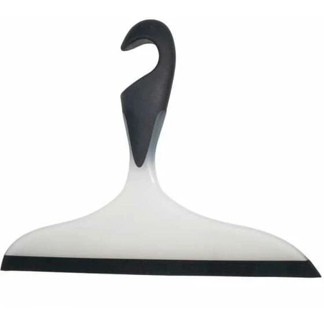 WENKO Raclette De Douche, Raclette Salle De Bain, Avec Crochet De Suspension, Loano, Plastique, L23x17 Cm, Noir-Blanc - Noir 3 WENKO Raclette De Douche, Raclette Salle De Bain, Avec Crochet De Suspension, Loano, Plastique, L23x17 Cm, Noir-Blanc - Noir