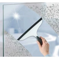 WENKO Raclette De Douche, Raclette Salle De Bain, Avec Crochet De Suspension, Loano, Plastique, L23x17 Cm, Noir-Blanc - Noir 8 WENKO Raclette De Douche, Raclette Salle De Bain, Avec Crochet De Suspension, Loano, Plastique, L23x17 Cm, Noir-Blanc - Noir -WENKO Soldes 6577956 3