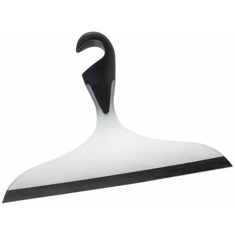 WENKO Raclette De Douche, Raclette Salle De Bain, Avec Crochet De Suspension, Loano, Plastique, L23x17 Cm, Noir-Blanc - Noir 6 WENKO Raclette De Douche, Raclette Salle De Bain, Avec Crochet De Suspension, Loano, Plastique, L23x17 Cm, Noir-Blanc - Noir – Image 4
