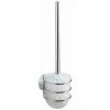 WENKO Porte Brosse WC Mural, Turbo-Loc® Fixation Sans Perçage, Plastique - Acier, 10x37,5x11,5 Cm, Blanc -brillant - Chromé -WENKO Soldes 6577977 1