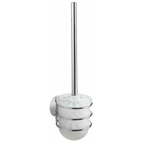 WENKO Porte Brosse WC Mural, Turbo-Loc® Fixation Sans Perçage, Plastique - Acier, 10x37,5x11,5 Cm, Blanc -brillant - Chromé 3 WENKO Porte Brosse WC Mural, Turbo-Loc® Fixation Sans Perçage, Plastique - Acier, 10x37,5x11,5 Cm, Blanc -brillant - Chromé