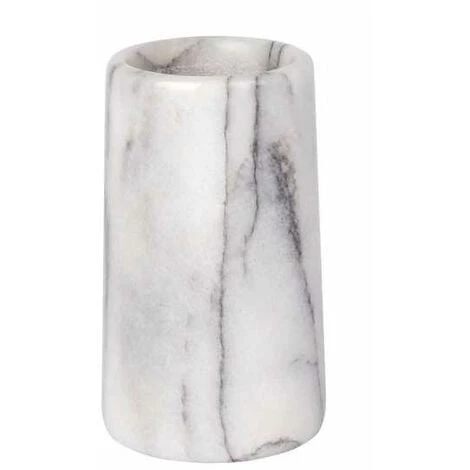 WENKO Porte Brosse à Dent, Gobelet Salle De Bain, Onyx, Marbre, Ø 7x12,5 Cm, Gris - Blanc 3 WENKO Porte Brosse à Dent, Gobelet Salle De Bain, Onyx, Marbre, Ø 7x12,5 Cm, Gris - Blanc