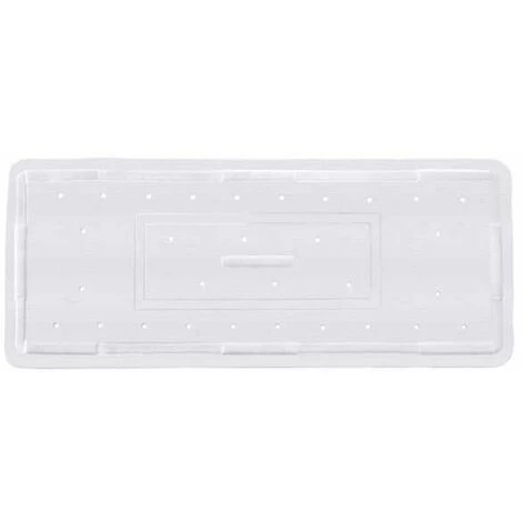 WENKO Tapis De Baignoire Florida XL, Tapis De Bain Antidérapant Avec Trous D'évacuation, Fixation Par Ventouse, Plastique, 90x36,5 Cm, Blanc - Blanc 4 WENKO Tapis De Baignoire Florida XL, Tapis De Bain Antidérapant Avec Trous D'évacuation, Fixation Par Ventouse, Plastique, 90x36,5 Cm, Blanc - Blanc – Image 2