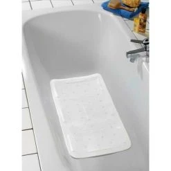 WENKO Tapis De Baignoire Florida XL, Tapis De Bain Antidérapant Avec Trous D'évacuation, Fixation Par Ventouse, Plastique, 90x36,5 Cm, Blanc - Blanc 7 WENKO Tapis De Baignoire Florida XL, Tapis De Bain Antidérapant Avec Trous D'évacuation, Fixation Par Ventouse, Plastique, 90x36,5 Cm, Blanc - Blanc -WENKO Soldes 6577983 3