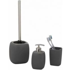 WENKO Gobelet Salle De Bain, Porte Brosse à Dent, Faro, Céramique, 7,3x10,5x7,3 Cm, Gris - Gris 9 WENKO Gobelet Salle De Bain, Porte Brosse à Dent, Faro, Céramique, 7,3x10,5x7,3 Cm, Gris - Gris -WENKO Soldes 6577984 3