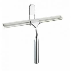 WENKO Raclette De Douche, Raclette Salle De Bain Mural, Classic, Acier, 25x16,5x4 Cm, Brillant - Chromé