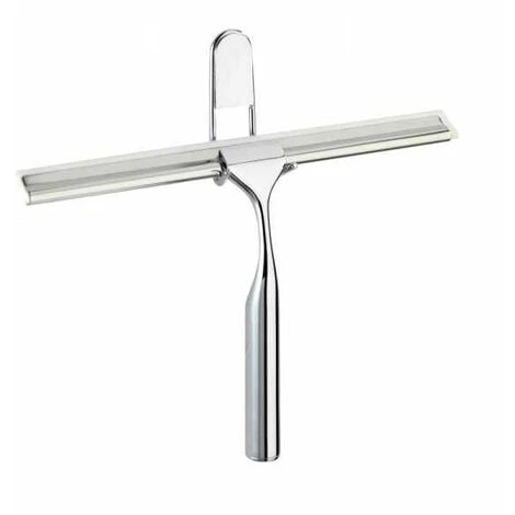WENKO Raclette De Douche, Raclette Salle De Bain Mural, Classic, Acier, 25x16,5x4 Cm, Brillant - Chromé 3 WENKO Raclette De Douche, Raclette Salle De Bain Mural, Classic, Acier, 25x16,5x4 Cm, Brillant - Chromé