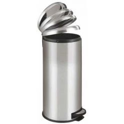 WENKO Poubelle Cuisine Leman 30L, Poubelle à Pédale Avec Frein De Chute Easy Close, Acier Inox, 30,5x64x37,5 Cm, Mat 7 WENKO Poubelle Cuisine Leman 30L, Poubelle à Pédale Avec Frein De Chute Easy Close, Acier Inox, 30,5x64x37,5 Cm, Mat -WENKO Soldes 6578000 2