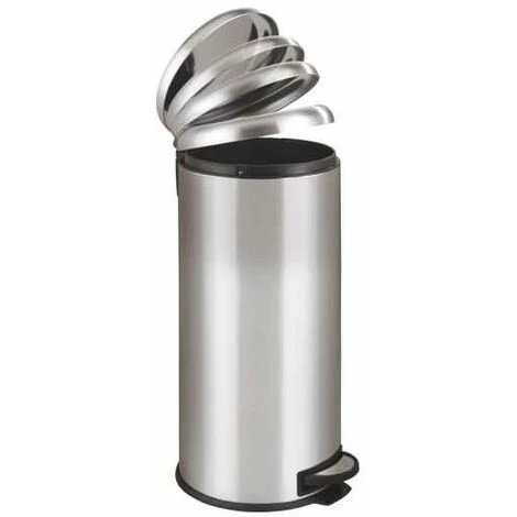 WENKO Poubelle Cuisine Leman 30L, Poubelle à Pédale Avec Frein De Chute Easy Close, Acier Inox, 30,5x64x37,5 Cm, Mat 4 WENKO Poubelle Cuisine Leman 30L, Poubelle à Pédale Avec Frein De Chute Easy Close, Acier Inox, 30,5x64x37,5 Cm, Mat – Image 2