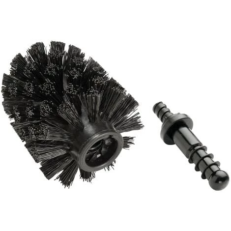 WENKO Tête De Brosse WC Noire De Rechange Pour Porte-brosse WC, Avec Adaptateur, Polypropylène, Ø 8 Cm, Noir - Noir 3 WENKO Tête De Brosse WC Noire De Rechange Pour Porte-brosse WC, Avec Adaptateur, Polypropylène, Ø 8 Cm, Noir - Noir