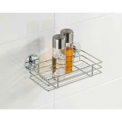 WENKO Etagere Salle De Bain Sans Percage, étagère Cuisine Fixation Sans Perçage Turbo-Loc, Métal, 24,2x8,2x14 Cm, Brillant - Argent Brillant 10 WENKO Etagere Salle De Bain Sans Percage, étagère Cuisine Fixation Sans Perçage Turbo-Loc, Métal, 24,2x8,2x14 Cm, Brillant - Argent Brillant -WENKO Soldes 6578027 4