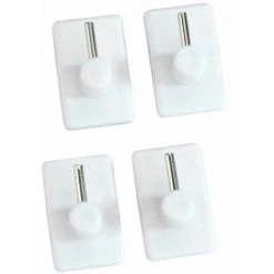 WENKO Crochet à Rideaux Blanc - Blanc