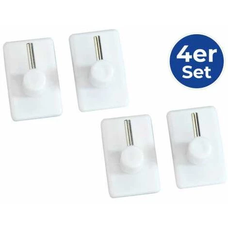 WENKO Crochet à Rideaux Blanc - Blanc 4 WENKO Crochet à Rideaux Blanc - Blanc – Image 2