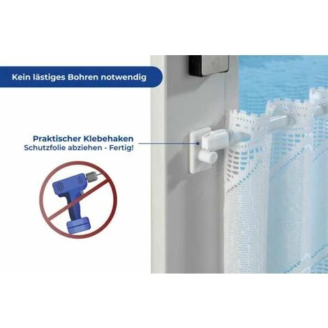 WENKO Crochet à Rideaux Blanc - Blanc 7 WENKO Crochet à Rideaux Blanc - Blanc – Image 5