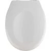 WENKO Abattant WC Avec Frein De Chute 'Easy Close' Savio, Fixation Plastique Chromé, Antibactérien, Duroplast, 35 X 44.5 Cm, Blanc - Blanc -WENKO Soldes 6578051 1