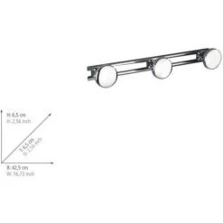 WENKO Patère Murale Salle De Bain Basic, Avec 3 Crochets Porte Manteau, Porte Serviette, Fixation Murale, Vis Et Chevilles Fournies, Acier Inoxydable, 24,5x6,5x3,3 Cm, Brillant - Brillant 11 WENKO Patère Murale Salle De Bain Basic, Avec 3 Crochets Porte Manteau, Porte Serviette, Fixation Murale, Vis Et Chevilles Fournies, Acier Inoxydable, 24,5x6,5x3,3 Cm, Brillant - Brillant -WENKO Soldes 6578052 5