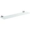 WENKO Etagère Salle De Bain Cuba, Tablette En Verre, Fixation Murale, Vis Et Chevilles Fournies, Fixation Zinc Moulé Sous Pression Inox - Verre Satiné, 60x13,5x5 Cm, Brillant 2 WENKO Etagère Salle De Bain Cuba, Tablette En Verre, Fixation Murale, Vis Et Chevilles Fournies, Fixation Zinc Moulé Sous Pression Inox - Verre Satiné, 60x13,5x5 Cm, Brillant -WENKO Soldes 6578095 1