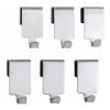 WENKO Crochet Acier Inox Pour Barre De Crédence Premium, Crochet Ustensile Cuisine Suspension Murale, Lot De 6, Acier Inox, 2x4x2,5 Cm, Argent - Argent Mat -WENKO Soldes 6578102 1