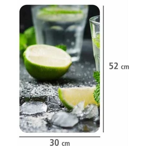 WENKO Protection Plaque De Cuisson, Couvre Plaque De Cuisson En Verre "Mojito", Lot De 2, Verre Trempé, 30x52 Cm, Multicolore 6 WENKO Protection Plaque De Cuisson, Couvre Plaque De Cuisson En Verre "Mojito", Lot De 2, Verre Trempé, 30x52 Cm, Multicolore – Image 4