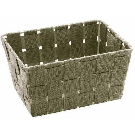 WENKO Panier salle de bain Adria Mini, rangement Salle De Bain, Long, Polypropylène, 19x9x14 Cm, Taupe - Gris - Taupe 3 WENKO Panier salle de bain Adria Mini, rangement Salle De Bain, Long, Polypropylène, 19x9x14 Cm, Taupe - Gris - Taupe