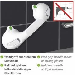 WENKO Poignée Baignoire De Sécurité Secura, Barre D'appui Salle De Bain, Fixation Sans Perçage Ventouse, Plastique, 29x11,5x8,5 Cm, Blanc - Blanc 9 WENKO Poignée Baignoire De Sécurité Secura, Barre D'appui Salle De Bain, Fixation Sans Perçage Ventouse, Plastique, 29x11,5x8,5 Cm, Blanc - Blanc -WENKO Soldes 6578168 3