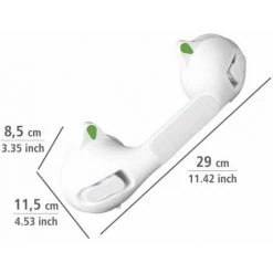 WENKO Poignée Baignoire De Sécurité Secura, Barre D'appui Salle De Bain, Fixation Sans Perçage Ventouse, Plastique, 29x11,5x8,5 Cm, Blanc - Blanc 10 WENKO Poignée Baignoire De Sécurité Secura, Barre D'appui Salle De Bain, Fixation Sans Perçage Ventouse, Plastique, 29x11,5x8,5 Cm, Blanc - Blanc -WENKO Soldes 6578168 4