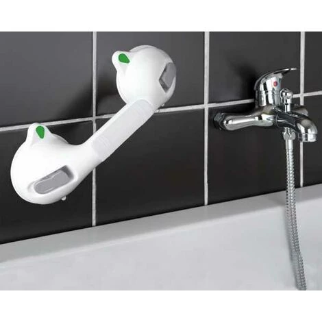 WENKO Poignée Baignoire De Sécurité Secura, Barre D'appui Salle De Bain, Fixation Sans Perçage Ventouse, Plastique, 29x11,5x8,5 Cm, Blanc - Blanc 7 WENKO Poignée Baignoire De Sécurité Secura, Barre D'appui Salle De Bain, Fixation Sans Perçage Ventouse, Plastique, 29x11,5x8,5 Cm, Blanc - Blanc – Image 5
