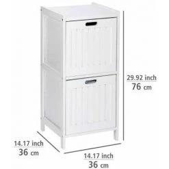 WENKO Meuble Salle De Bain Bois Oslo Avec 2 Tiroirs De Rangement, Bois, 36x76x36 Cm, Marron 10 WENKO Meuble Salle De Bain Bois Oslo Avec 2 Tiroirs De Rangement, Bois, 36x76x36 Cm, Marron -WENKO Soldes 6578181 4