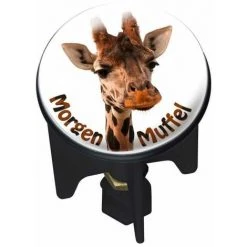 WENKO Bouchon D'évier Pluggy®, Bonde De Lavabo, Girafe, Laiton, Ø 3,9x6,5 Cm, Multicolore - Multicolore