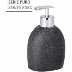 WENKO Distributeur Savon Liquide Puro, Effet Sable, Capacité 295 Ml, Polyrésine, 9,4x15,2x6,5 Cm, Anthracite - Gris - Anthracite 10 WENKO Distributeur Savon Liquide Puro, Effet Sable, Capacité 295 Ml, Polyrésine, 9,4x15,2x6,5 Cm, Anthracite - Gris - Anthracite -WENKO Soldes 6578196 4