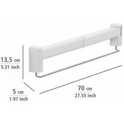 WENKO Séchoir Linge Mural Butterfly, étendoir Mural Pliable Gain De Place, Usage Intérieur, Longueur étendage 3,5m, Acier Chromé, 70x36x10,5 Cm, Brillant - Blanc 10 WENKO Séchoir Linge Mural Butterfly, étendoir Mural Pliable Gain De Place, Usage Intérieur, Longueur étendage 3,5m, Acier Chromé, 70x36x10,5 Cm, Brillant - Blanc -WENKO Soldes 6578234 4