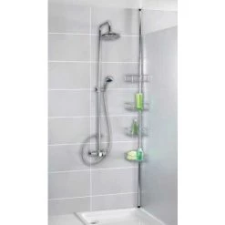 WENKO Étagère Salle De Bain Télescopique Domaso, 4 Paniers De Douche, Fixation Sans Perçage, Fixation Par Torsion Et Réglable En Hauteur, Acier Inoxydable, 25x65-275x20 Cm, Brillant 9 WENKO Étagère Salle De Bain Télescopique Domaso, 4 Paniers De Douche, Fixation Sans Perçage, Fixation Par Torsion Et Réglable En Hauteur, Acier Inoxydable, 25x65-275x20 Cm, Brillant -WENKO Soldes 6578247 3