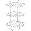 WENKO Etagère D'angle De Douche, 3 Paniers De Douche D'angle Et 2 Crochets Suspensions, Fixation Murale, Acier, 30x44x27 Cm, Brillant - Chromé 2 WENKO Etagère D'angle De Douche, 3 Paniers De Douche D'angle Et 2 Crochets Suspensions, Fixation Murale, Acier, 30x44x27 Cm, Brillant - Chromé -WENKO Soldes 6578253 1