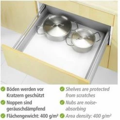 WENKO Tapis Fond De Tiroir Avec Picots, Tapis Antidérapant Tiroir, Protection Tiroir Cuisine, Découpable, Plastique, 150x50 Cm, Blanc 9 WENKO Tapis Fond De Tiroir Avec Picots, Tapis Antidérapant Tiroir, Protection Tiroir Cuisine, Découpable, Plastique, 150x50 Cm, Blanc -WENKO Soldes 6578259 3