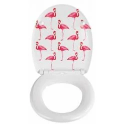 WENKO Abattant WC Avec Frein De Chute, Abattant WC Original, "Flamant Rose", Fixation Inox, Duroplast Antibactérien, 38x45 Cm, Multicolore - Multicolore 8 WENKO Abattant WC Avec Frein De Chute, Abattant WC Original, "Flamant Rose", Fixation Inox, Duroplast Antibactérien, 38x45 Cm, Multicolore - Multicolore -WENKO Soldes 6578283 2