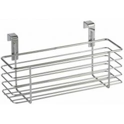 WENKO Rangement Placard Cuisine à Suspendre XS, Panier De Rangement Pour Placard, Métal, 24x10x11.5 Cm, Brillant - Chromé