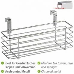 WENKO Rangement Placard Cuisine à Suspendre XS, Panier De Rangement Pour Placard, Métal, 24x10x11.5 Cm, Brillant - Chromé 9 WENKO Rangement Placard Cuisine à Suspendre XS, Panier De Rangement Pour Placard, Métal, 24x10x11.5 Cm, Brillant - Chromé -WENKO Soldes 6578301 3