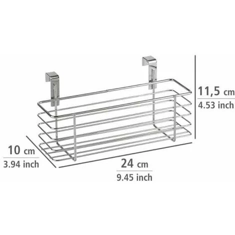 WENKO Rangement Placard Cuisine à Suspendre XS, Panier De Rangement Pour Placard, Métal, 24x10x11.5 Cm, Brillant - Chromé 6 WENKO Rangement Placard Cuisine à Suspendre XS, Panier De Rangement Pour Placard, Métal, 24x10x11.5 Cm, Brillant - Chromé – Image 4
