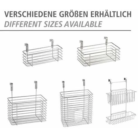 WENKO Rangement Placard Cuisine à Suspendre XS, Panier De Rangement Pour Placard, Métal, 24x10x11.5 Cm, Brillant - Chromé 7 WENKO Rangement Placard Cuisine à Suspendre XS, Panier De Rangement Pour Placard, Métal, 24x10x11.5 Cm, Brillant - Chromé – Image 5