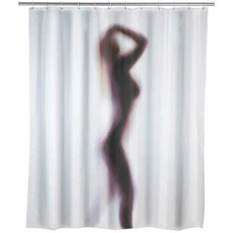 WENKO Rideau De Douche Antimoisissure Silhouette, Rideau De Douche Original, Lavable En Machine Et Waterproof, 12 Anneaux Rideau De Douche En Plastique Blanc Inclus, Polyester, 180x200 Cm, Multicolore - Multicolore 3 WENKO Rideau De Douche Antimoisissure Silhouette, Rideau De Douche Original, Lavable En Machine Et Waterproof, 12 Anneaux Rideau De Douche En Plastique Blanc Inclus, Polyester, 180x200 Cm, Multicolore - Multicolore