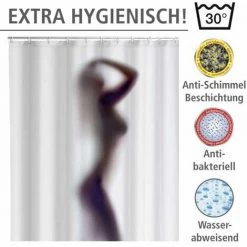 WENKO Rideau De Douche Antimoisissure Silhouette, Rideau De Douche Original, Lavable En Machine Et Waterproof, 12 Anneaux Rideau De Douche En Plastique Blanc Inclus, Polyester, 180x200 Cm, Multicolore - Multicolore 9 WENKO Rideau De Douche Antimoisissure Silhouette, Rideau De Douche Original, Lavable En Machine Et Waterproof, 12 Anneaux Rideau De Douche En Plastique Blanc Inclus, Polyester, 180x200 Cm, Multicolore - Multicolore -WENKO Soldes 6578302 3